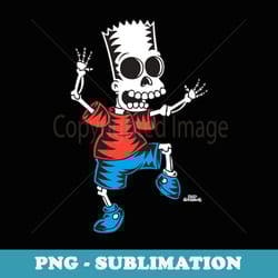 the simpsons bart skeleton treehouse of horror halloween - png sublimation digital download