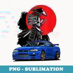 jdm skyline r34 car tuning japan samurai drift - high-resolution png sublimation file
