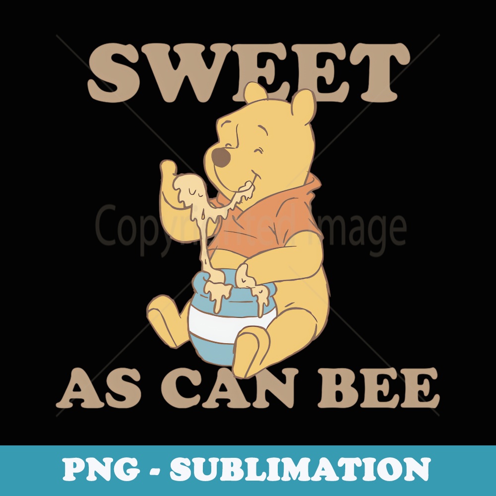 Disney Winnie The Pooh Sweet As Can Bee Eating Honey Vintage - Aesthetic Sublimation Digital File