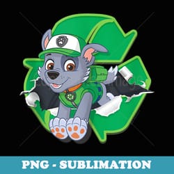 paw patrol rocky torn badge - exclusive png sublimation download