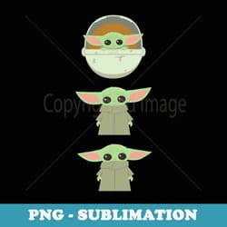 star wars the mandalorian the child cartoon poses - elegant sublimation png download