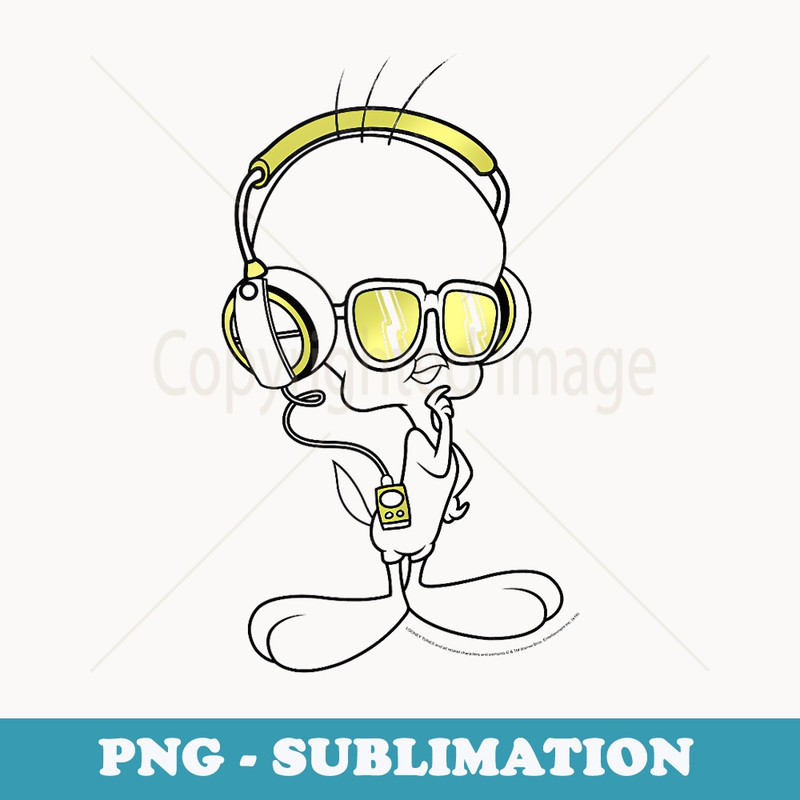 Looney Tunes Tweety Bird Cool Portrait - Elegant Sublimation PNG Download