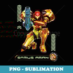 nintendo metroid samus aran tech battle ready - vintage sublimation png download