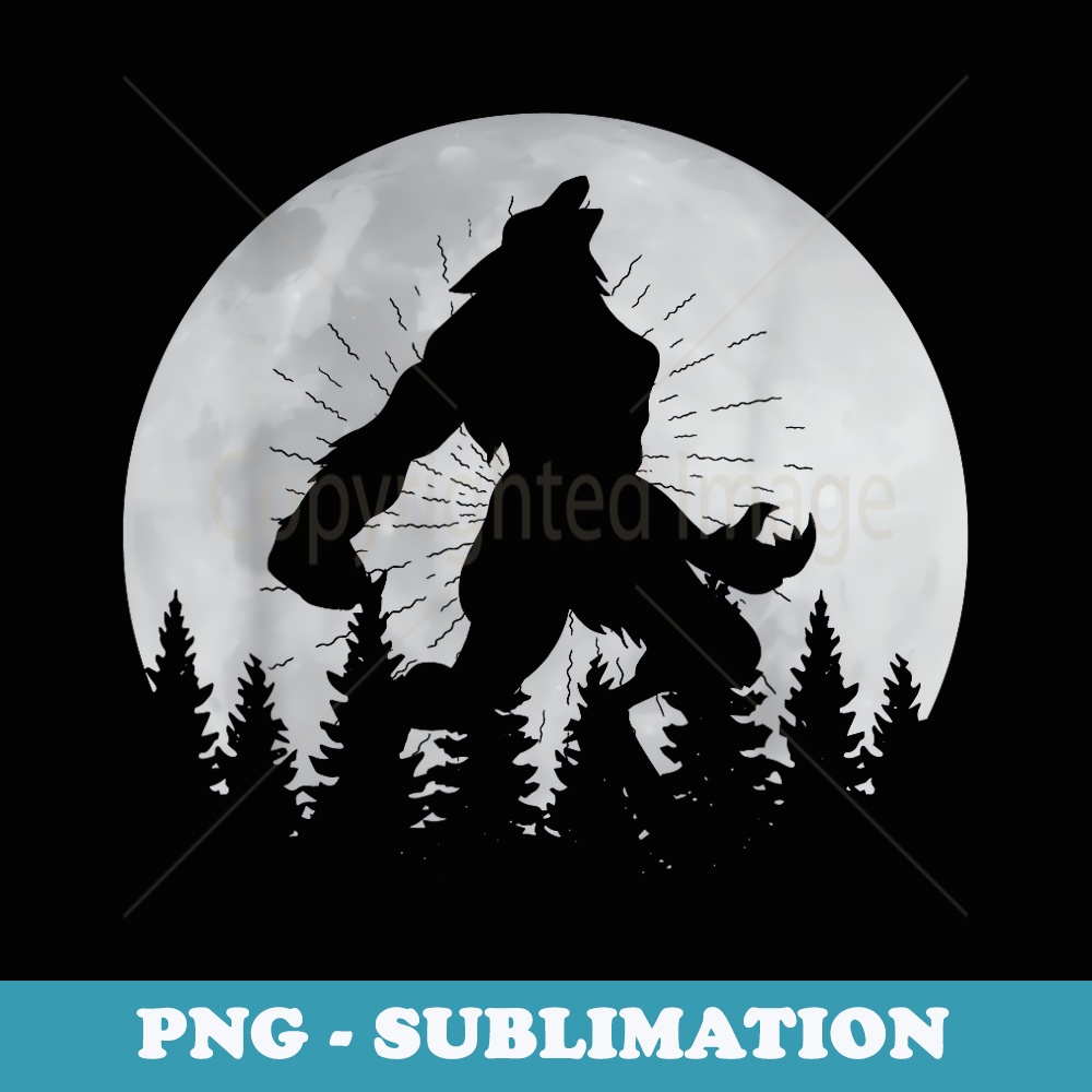 Werewolf Moon Full Moon Werewolf Howling Werewolf - Artistic Sublimation Digital File
