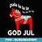 Funny Swedish Christmas God Jul Dala Horse Dalahost - Elegant Sublimation PNG Download