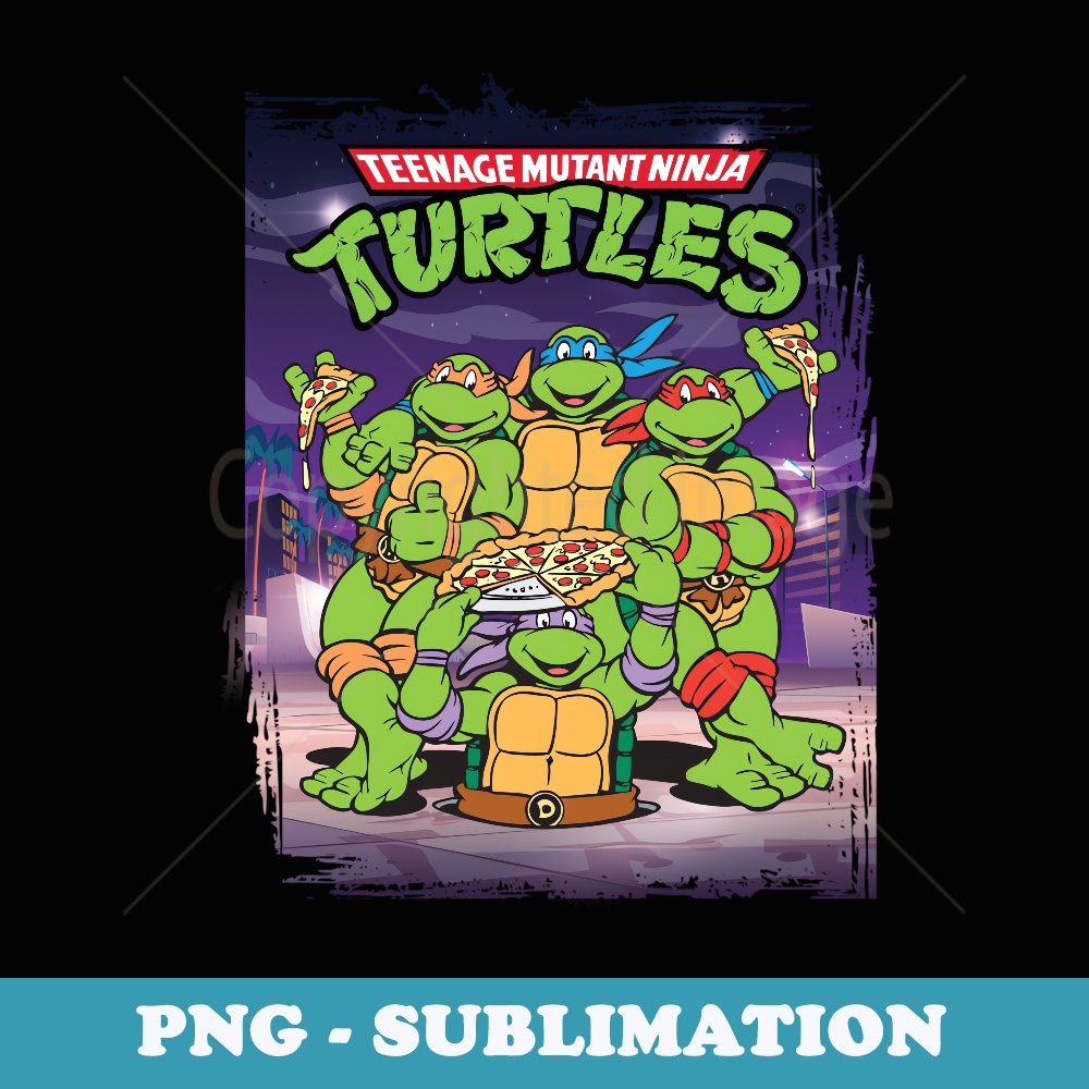 Mademark x nage Mutant Ninja Turtles - Original nage Mutant Ninja Turtles Classic Retro City - PNG Transparent Sublimation Design