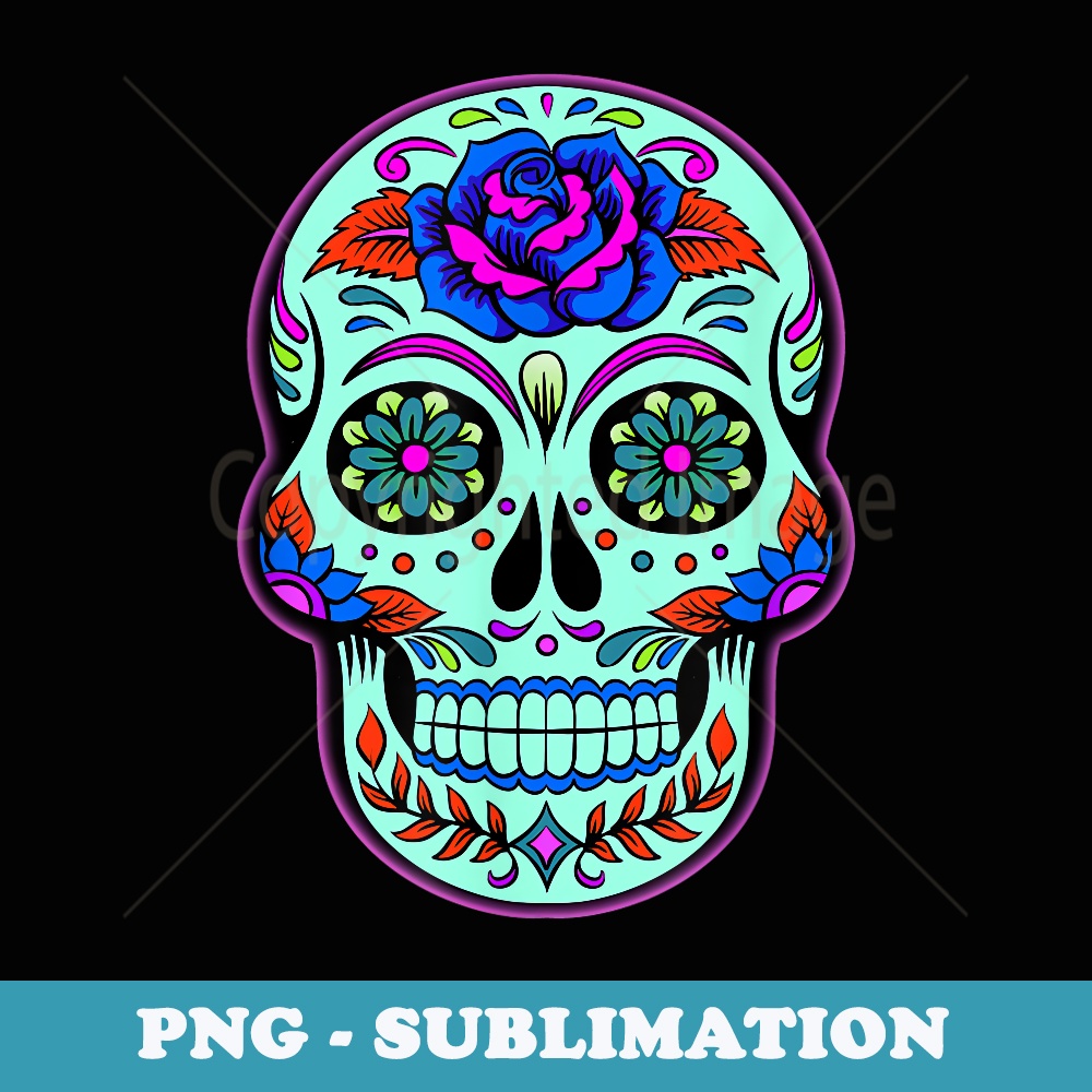 Sugar Skull - Halloween Day of the Dead Skull - Special Edition Sublimation PNG File