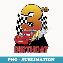 disney pixar cars lightning mcqueen 3rd birthday race logo - aesthetic sublimation digital file