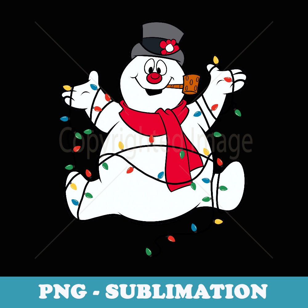 Frosty The Snowman Christmas Lights Portrait - Professional Sublimation Digital Download