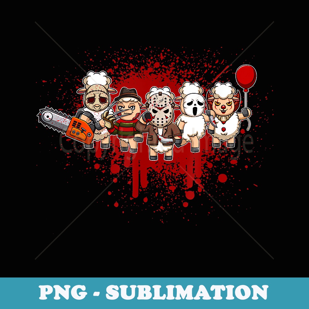 My Little Horror Crew - Halloween Sheep - Unique Sublimation PNG Download