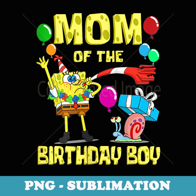 Mademark x SpongeBob SquarePants - s SpongeBob Mommy of the Birthday Boy Theme Party - PNG Sublimation Digital Download
