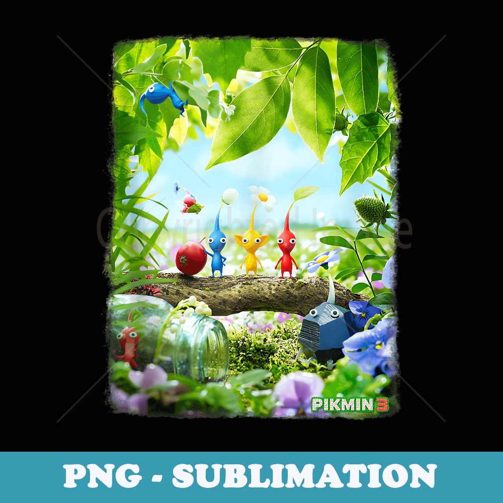 Nintendo Pikmin 3 Tree Group Shot Game - Premium PNG Sublimation File