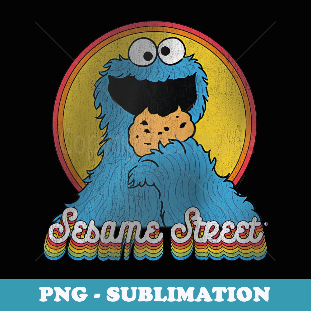 Sesame Street Cookie Monster Layers Raglan Baseball - Premium Sublimation Digital Download