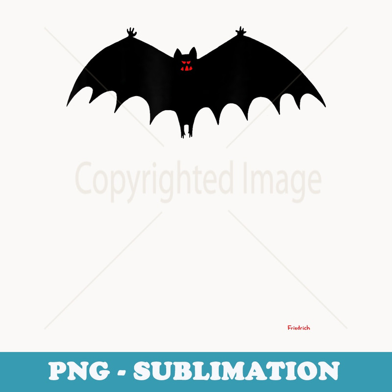 HORROR VAMPIRE BAT OF THE NIGHT Retro Humor - Sublimation Digital Download