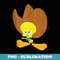 Looney Tunes Tweety Bird Cowboy Hat - PNG Transparent Sublimation File