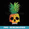 Pineapple Skull Funny Aloha Beaches Hawaii Goth - Instant Sublimation Digital Download