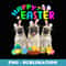 Happy Easter Three Pug Wearing Bunny Ear Pug Lover - Stylish Sublimation Digital Download