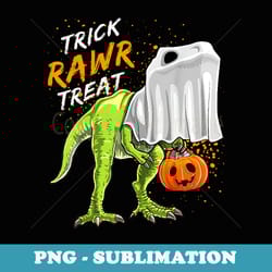 trick rawr treat halloween t rex dinosaur ghost boys - decorative sublimation png file