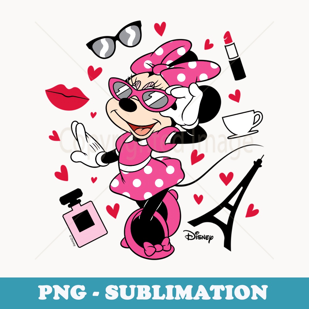 Disney - Minnie Paris Icons - Retro PNG Sublimation Digital Download