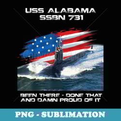 uss alabama ssbn-731 american flag submarine veteran xmas - png transparent sublimation file