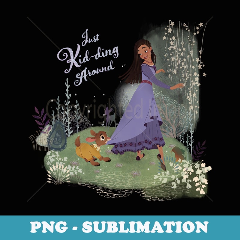 Disney Wish Asha and Valentino Just Kid-ding Around Funny - Instant PNG Sublimation Download