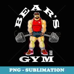 adam likes bears gym - premium png sublimation file