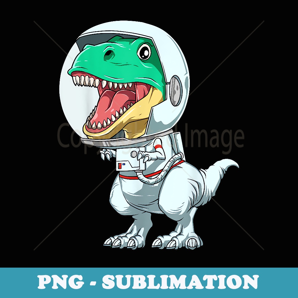 Astronaut Dinosaur In Space Rex In Space Dino Astronaut - PNG Transparent Sublimation Design