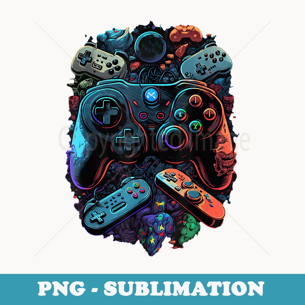 Control gamer Video Game Controller - Creative Sublimation PNG Download