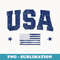 Patriotic American USA America Flag Proud Veterans Soldier - Vintage Sublimation PNG Download