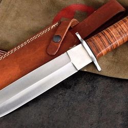 custom handmade d2 tool steel full tang fixed blade hunting survival tactical combat dagger knife