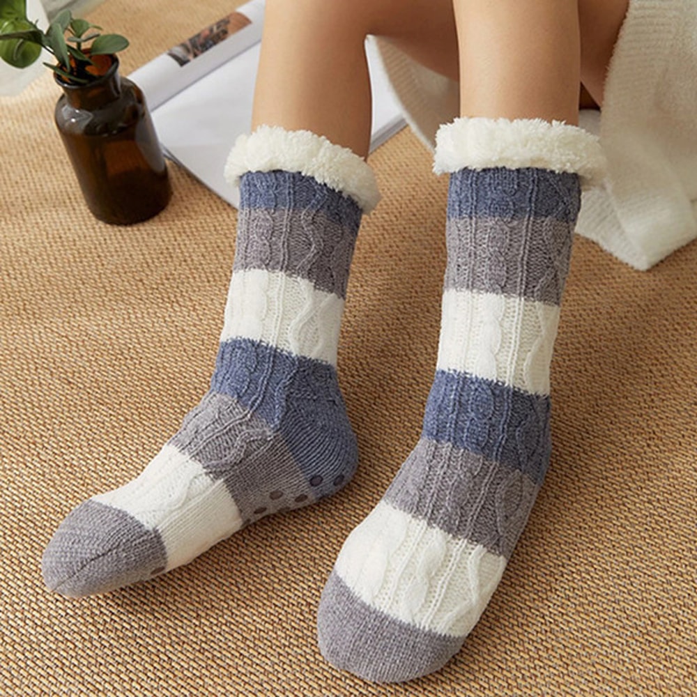 Cozy & Fuzzy Non Skid Sherpa Slipper Socks 1.jpg