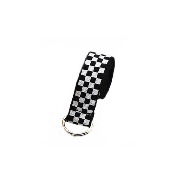 Black And White Checkered Belt With D Ring Buckle.jpg