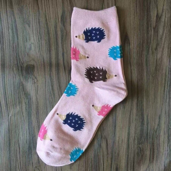 Cute Animal Print Hedgehog Socks (4).jpg