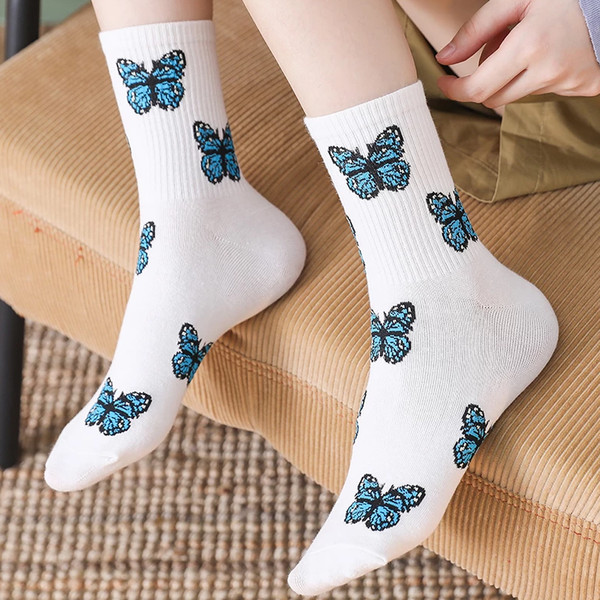 Cute Butterfly Print Crew Socks (8).jpg