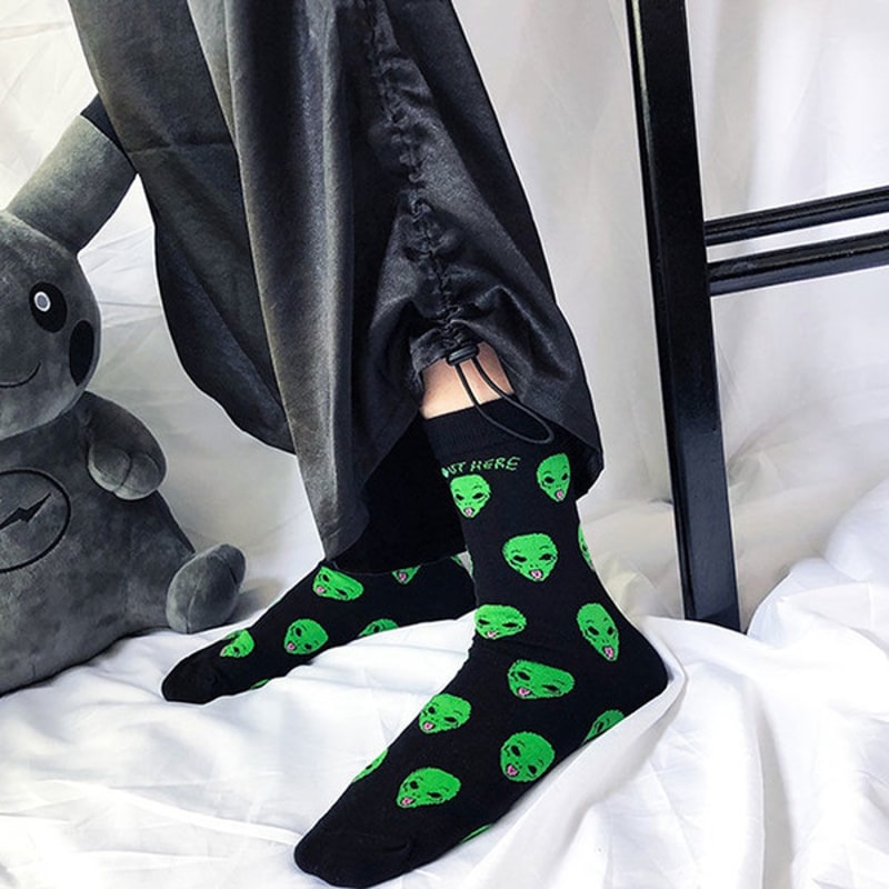 Unisex Space Alien Socks (2).jpg