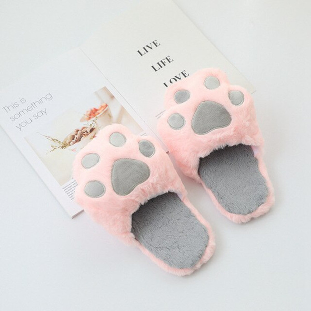 Fluffy Kitty Cat Paws Slippers (3).jpg