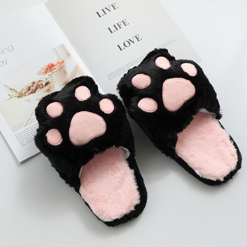 Fluffy Kitty Cat Paws Slippers (5).jpg