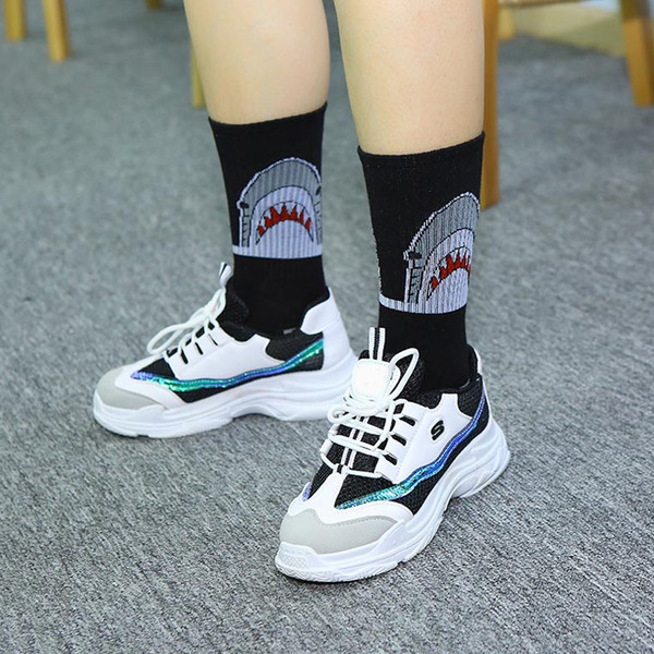 Grey & White Cotton Shark Socks (2).jpg