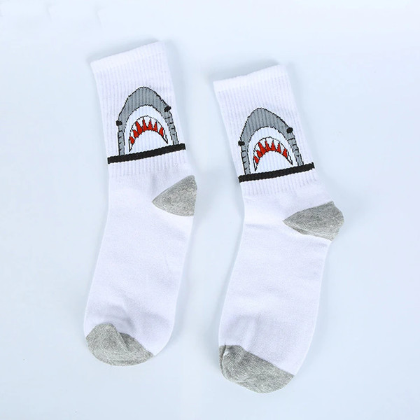 Grey & White Cotton Shark Socks (4).jpg