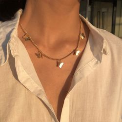 Butterfly Choker Chain Necklace