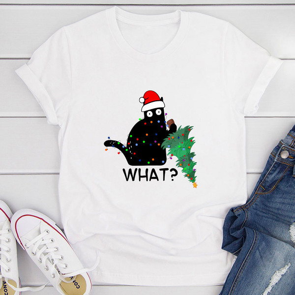 What Cat Christmas Tree T-Shirt 1.jpg