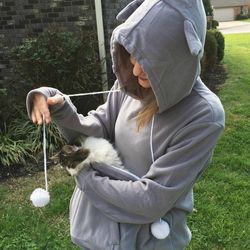 cuddly kangaroo pet pocket hoodie – perfect gift for pet lovers, cozy & stylish