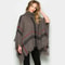 cozy poncho sweater grey