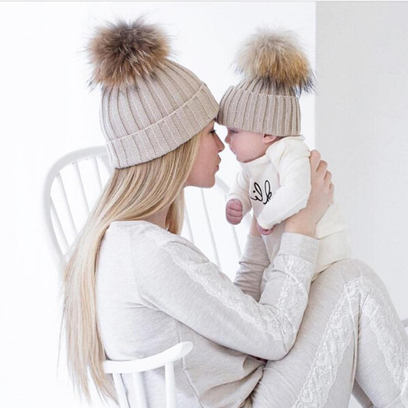 Stylish family beanie sets for winter outings