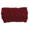 Trendy handknitted headwrap in burgundy