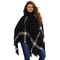 womens poncho sweater black