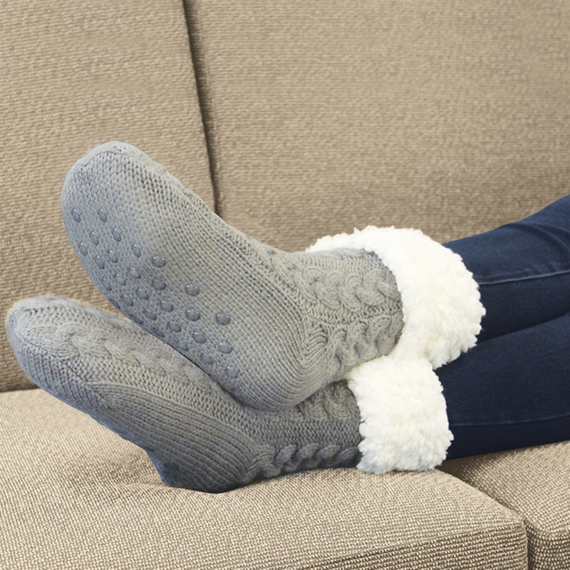 Cozy Sherpa Lined Slipper Socks 1