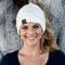 Chic Soft Knit Ponytail Beanie White