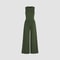 Womens High Waist Patent Leather Wide Leg Jumpsuit 3