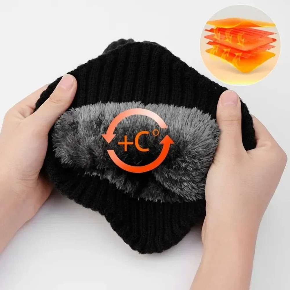 Thermal Winter Beanie Cap with Velvet Lining